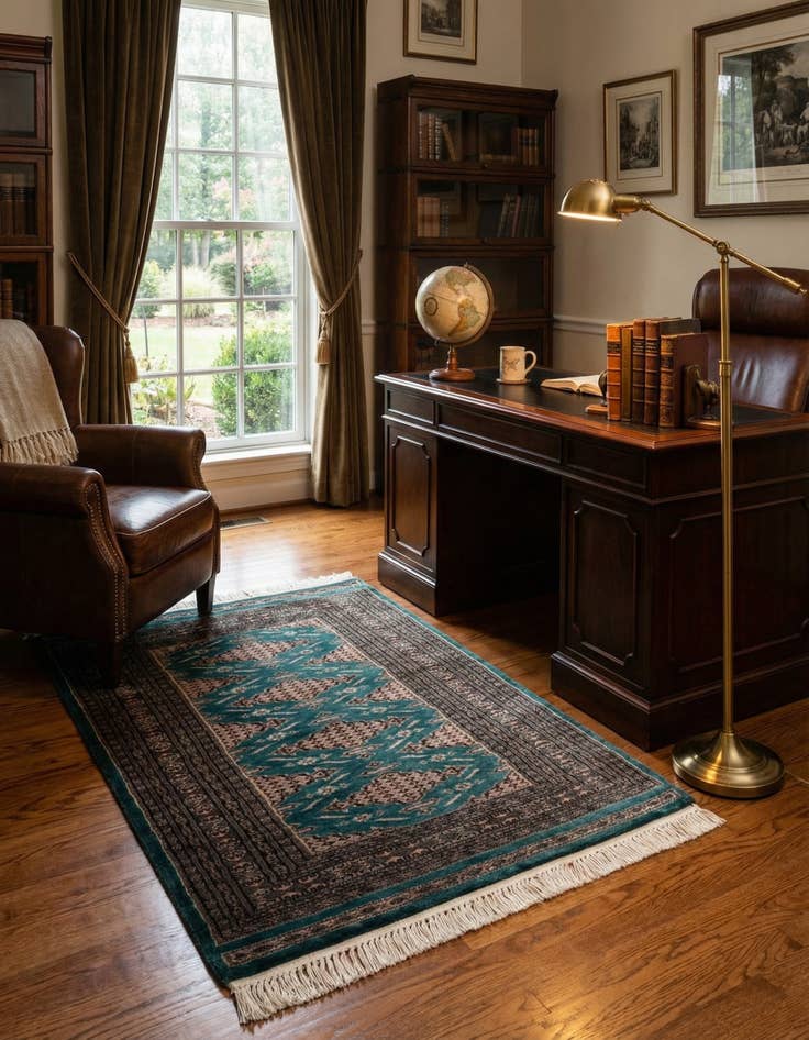 Detail image of 2' 9 x 4' 1  Hand Knotted Bokhara Oriental Wool Rug