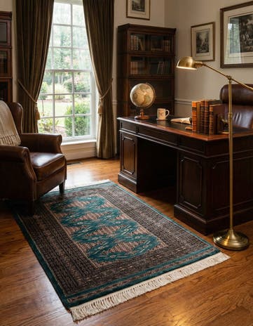 2' 9 x 4' 1 Hand Knotted Bokhara Oriental Wool Rug