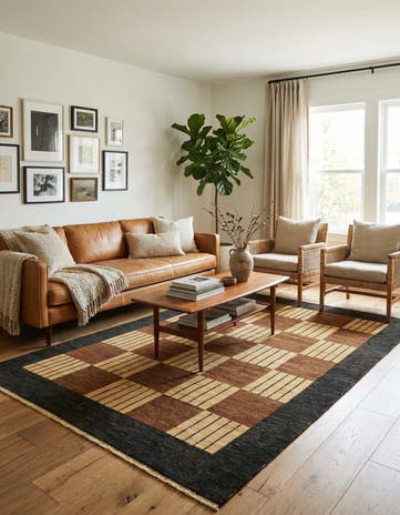 5' 4 x 7' 7 Hand Knotted Modern Ziegler Rug