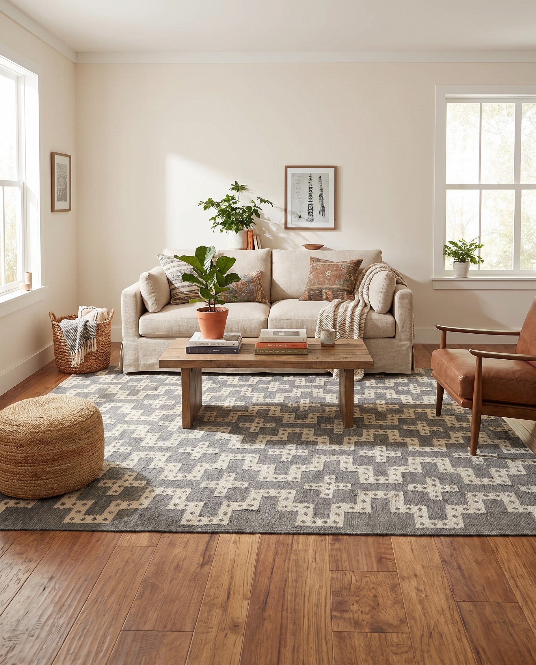 9' x 12' Hand Woven Kilim Wool Rug
