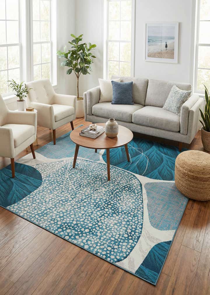 7' 10 x 10' Easy-Clean Modern Indoor / Outdoor Rug