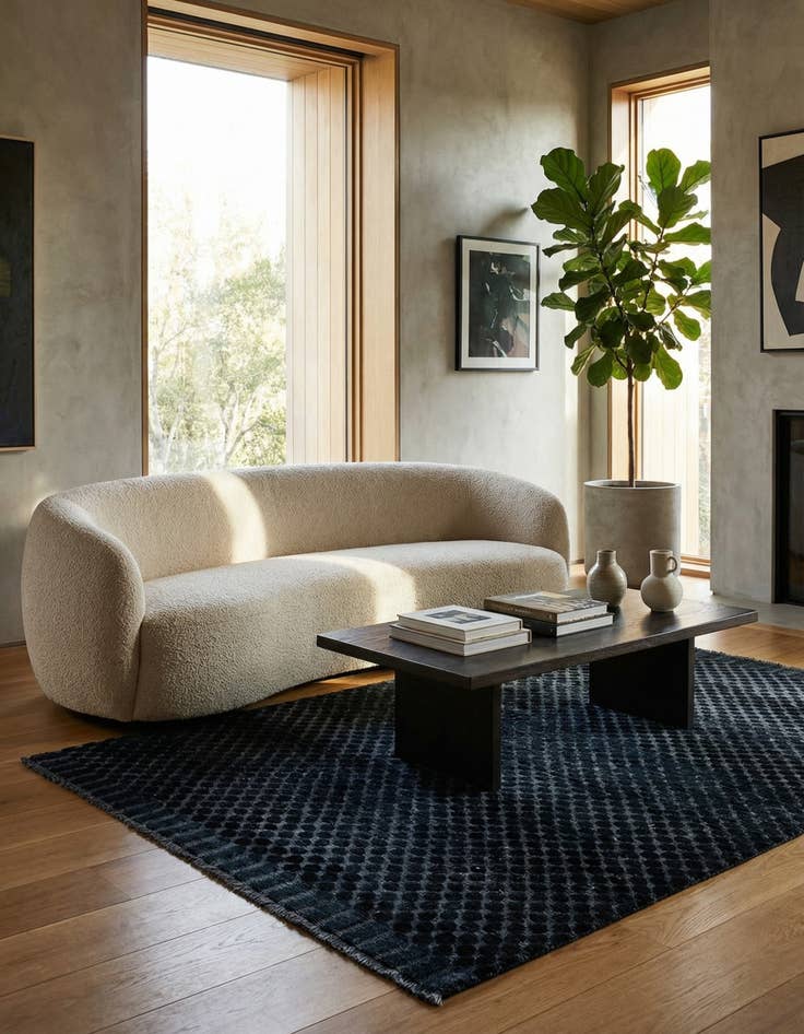 Detail image of 5' 2 x 8' 6  Hand Knotted Darya Wool Rug