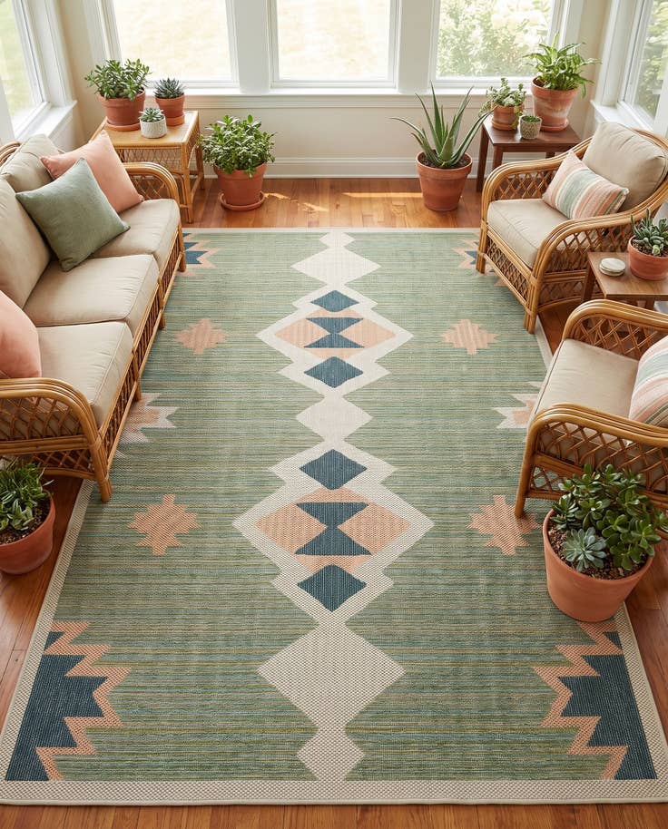 Detail image of 6' x 9' Easy-Clean Baja Indoor / Outdoor Rug