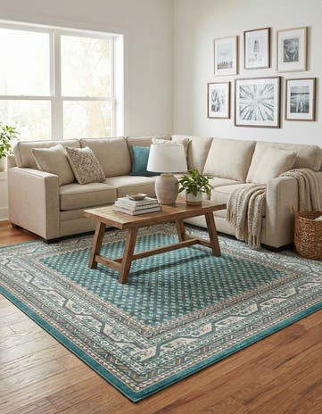 Turquoise SoHo Square Rug