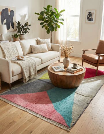 5' 2 x 8' 4 Hand Knotted Moroccan Wool Rug