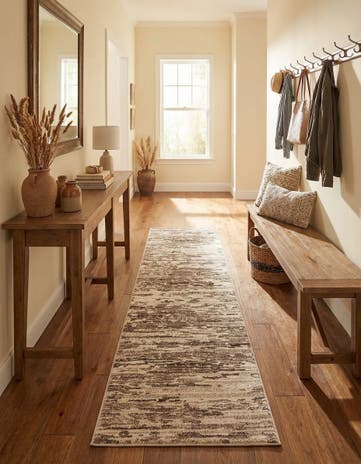 Brown Oasis Runner Rug