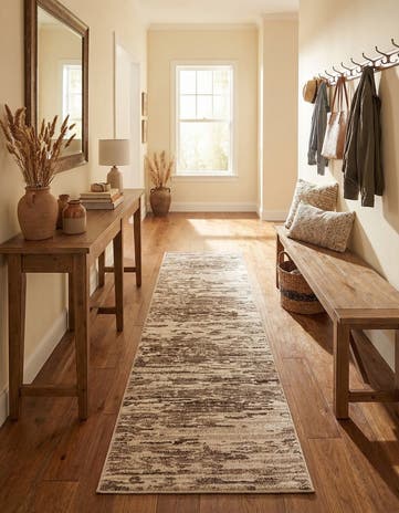 Brown Oasis Runner Rug