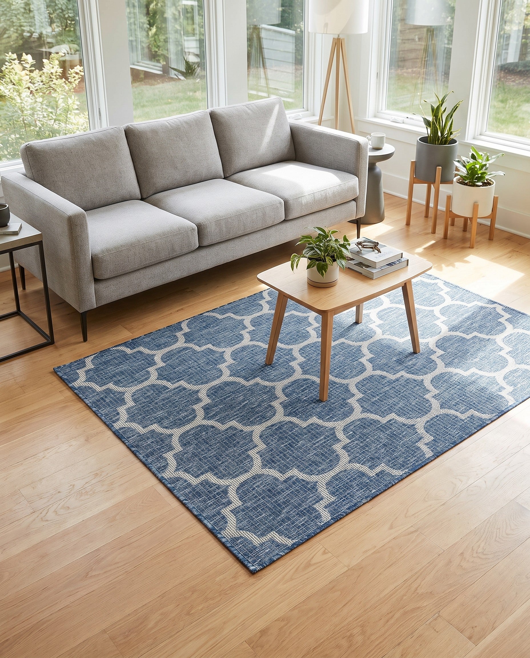 4' x 6' Easy-Clean Trellis Indoor / Outdoor Rug