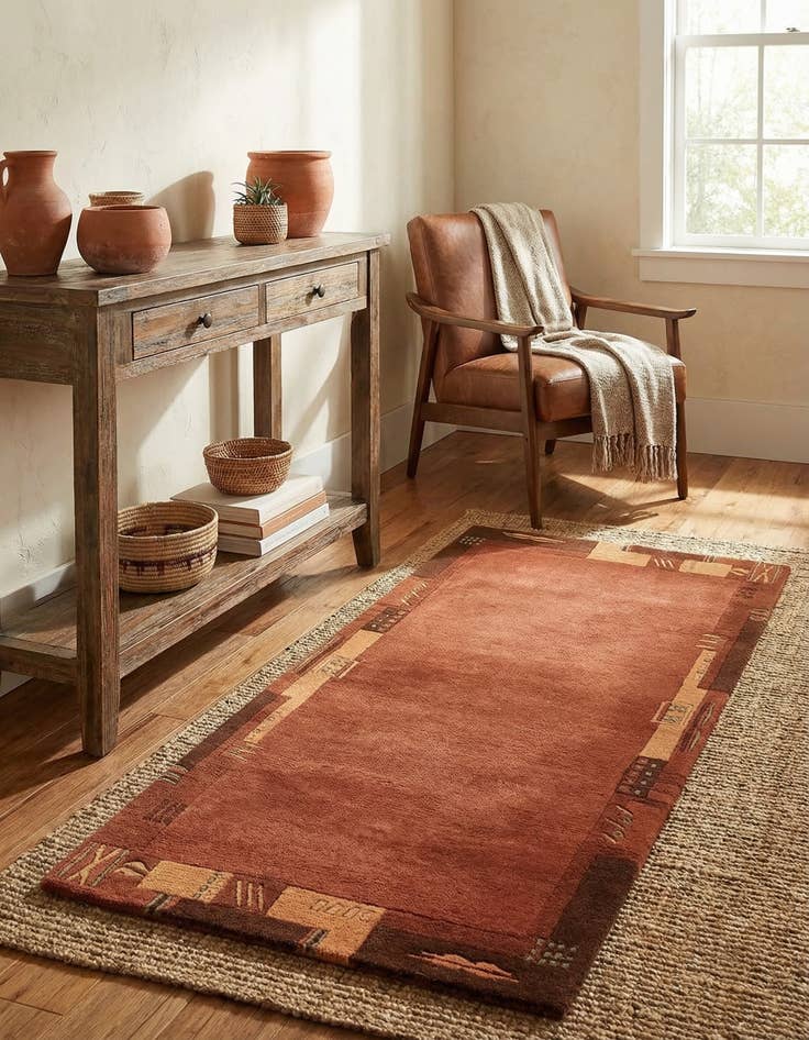 Detail image of 2' 4 x 4' 6  Hand Knotted Nepal Wool Rug