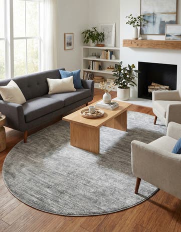 Gray Finsbury Oval Rug