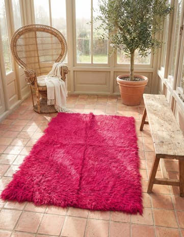 3' 10 x 6' 6 Hand Knotted Moroccan Wool Rug