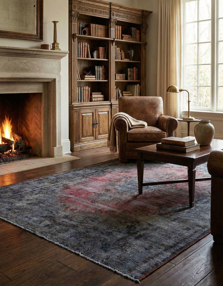 Detail image of 3' 11 x 6' 7 Vintage Royal Wool Rug