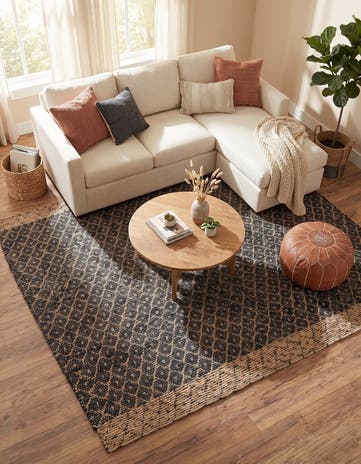 8' x 8' Hand Woven Chindi Trellis Square Rug