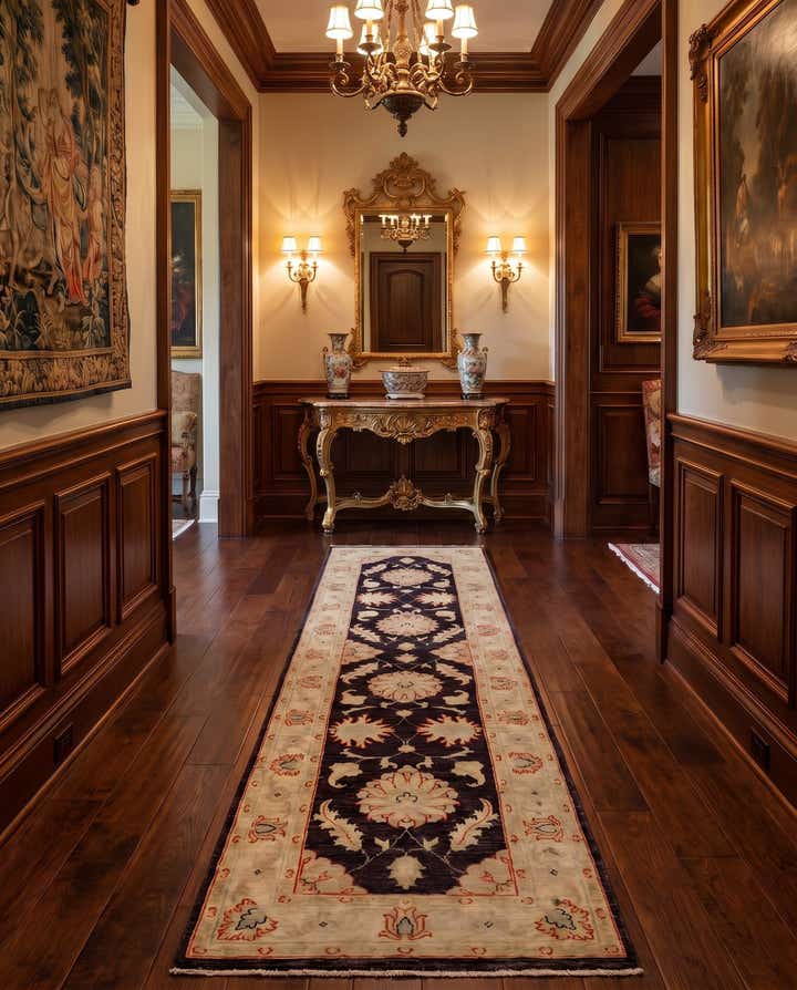 2' 6 x 10' 1 Hand Knotted Pershawar Ziegler Runner Rug