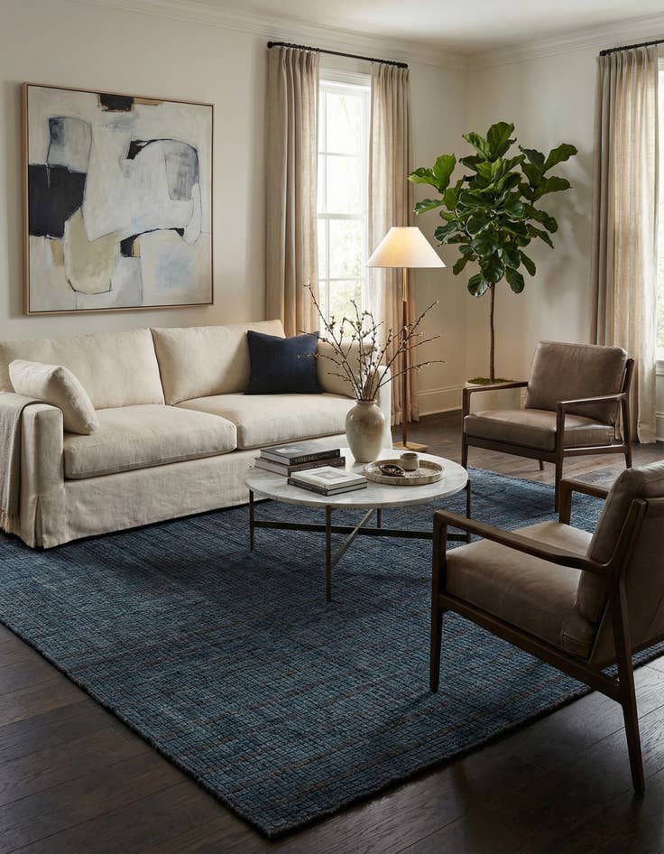 Detail image of 7' 10 x 9' 11  Hand Knotted Darya Wool Rug