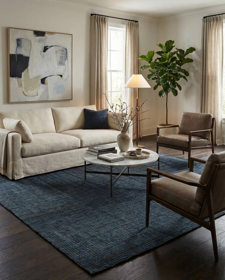 Detail image of 7' 10 x 9' 11 Hand Knotted Darya Wool Rug