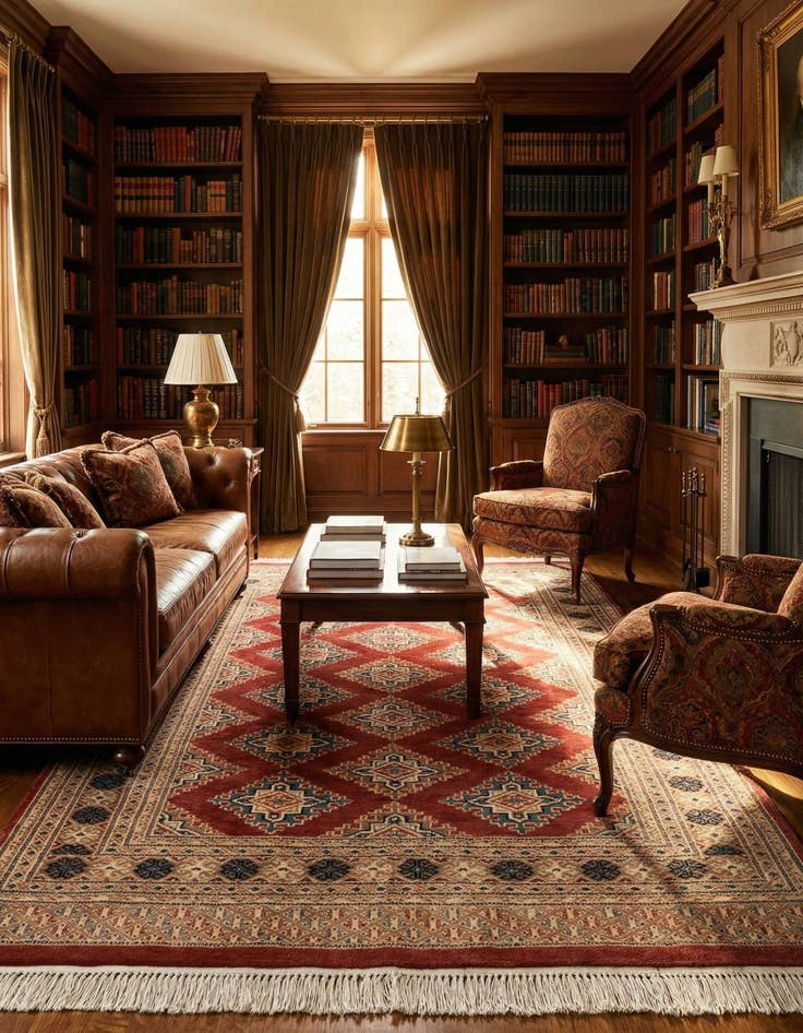 Detail image of  4' 3 x 6' 1  Hand Knotted Bokhara Oriental Wool Rug