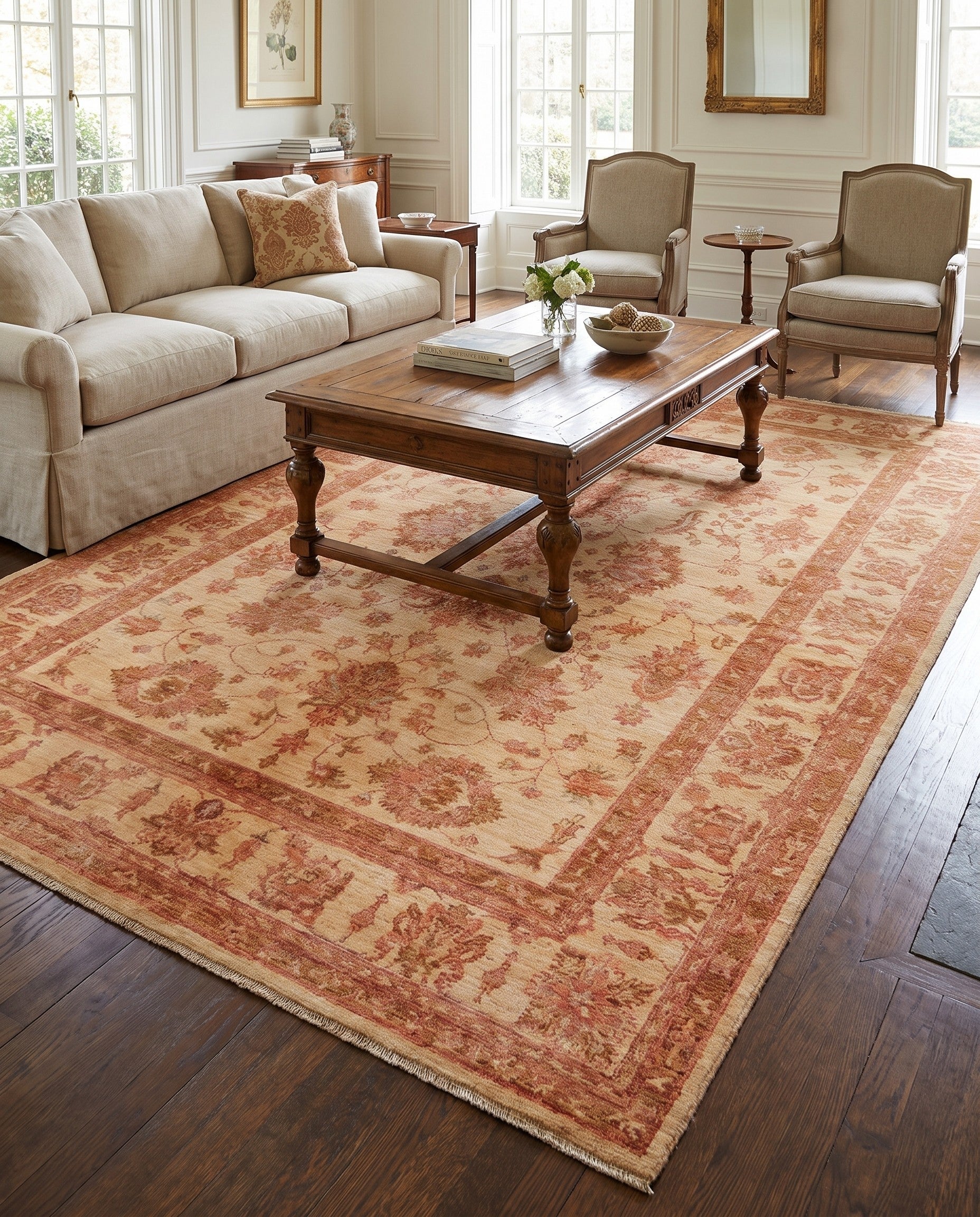 5' 9 x 7' 10 Hand Knotted Ziegler Rug