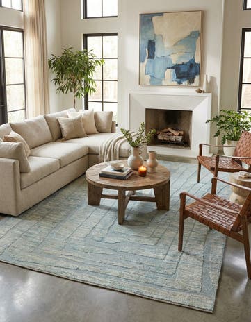 8' x 10' 7 Hand Knotted Moroccan Wool Rug