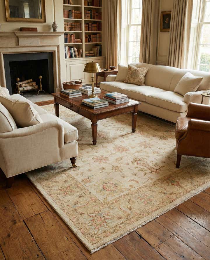 5' 8 x 7' 10 Hand Knotted Peshawar Ziegler Rug