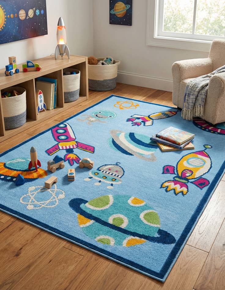 Detail image of 5' 3 x 7' 7  Washable  Indoor / Outdoor Rug