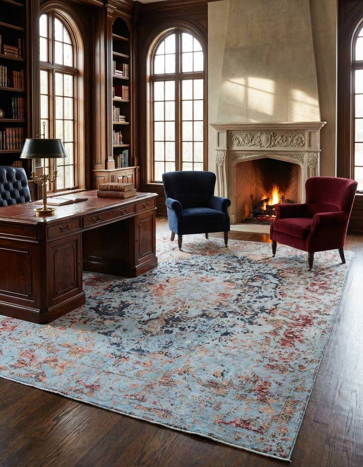 Detail image of 9' 3 x 12' 9 Vintage Royal Wool Rug