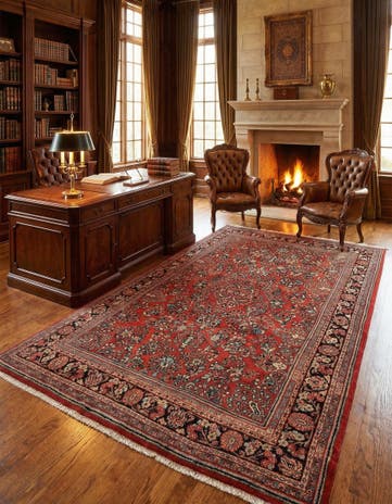 6' 11 x 10' 4 Sarouk Rug