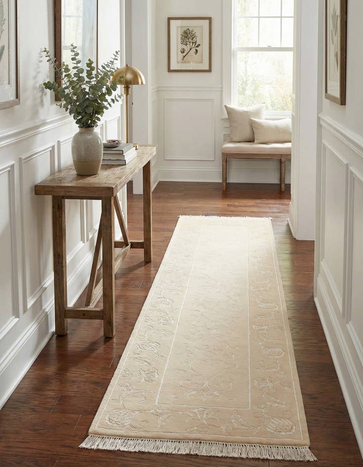 Detail image of 3' 1 x 13' 3  Hand Knotted Darya Wool Runner Rug