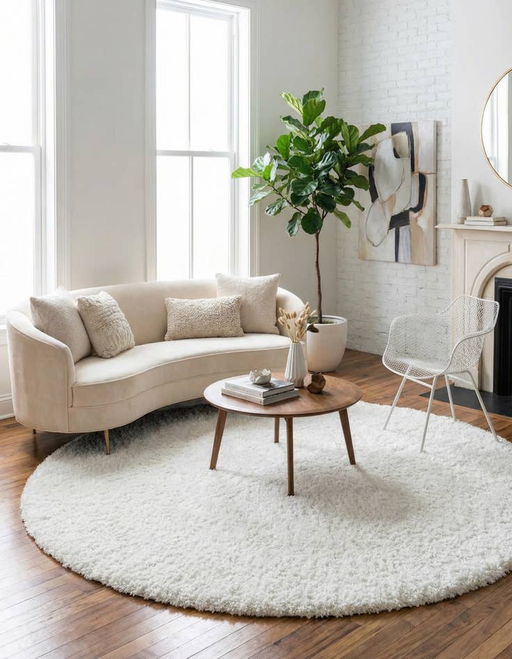 Detail image of  10' 2 x 10' 2 Everyday Shag Round Rug