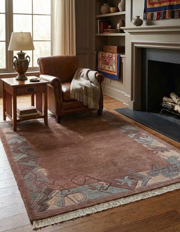 4' 3 x 6' Hand Knotted Tibet Wool Rug