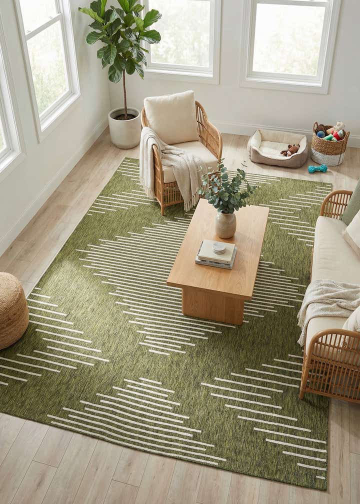 9' x 12' Easy-Clean Modern Indoor / Outdoor Rug