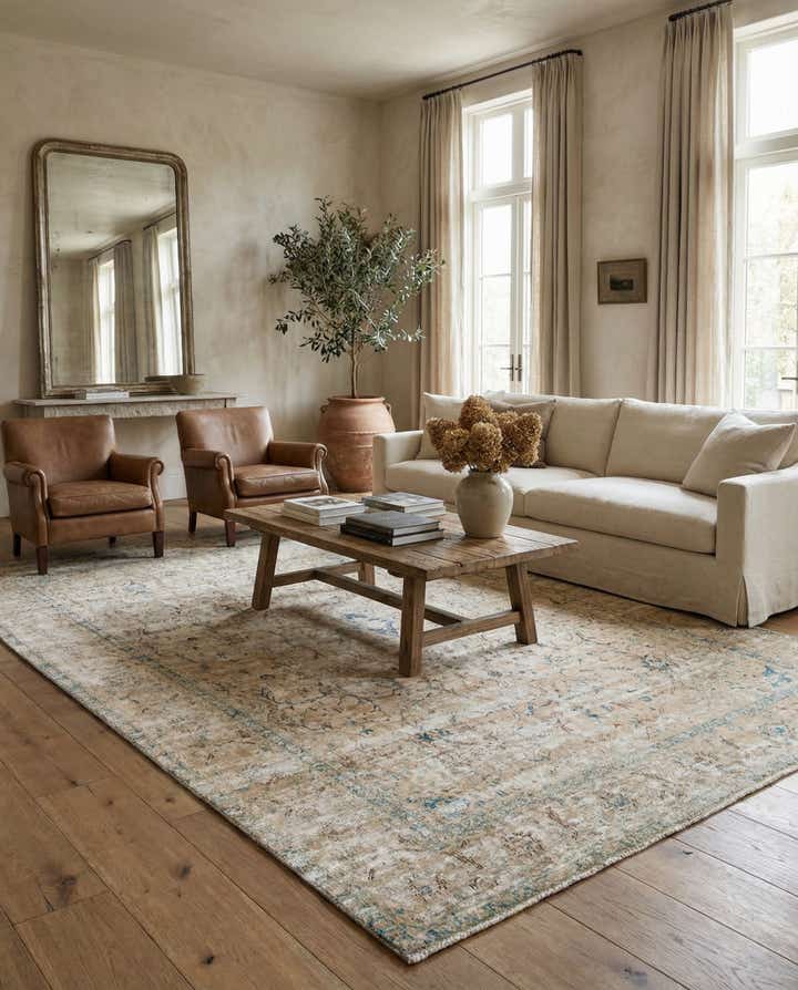 9' 1 x 12' 9 Hand Knotted Ultra Vintage Persian Wool Rug