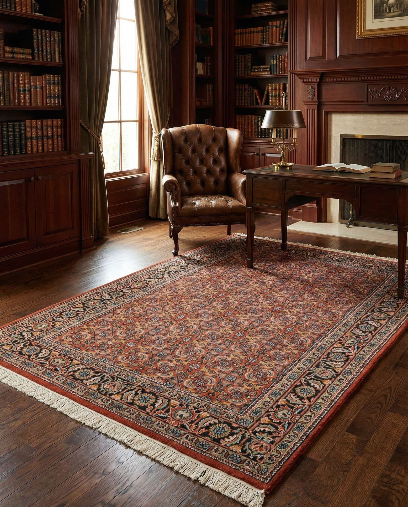 4' x 6' 7 Hand Knotted Bidjar Oriental Wool Rug