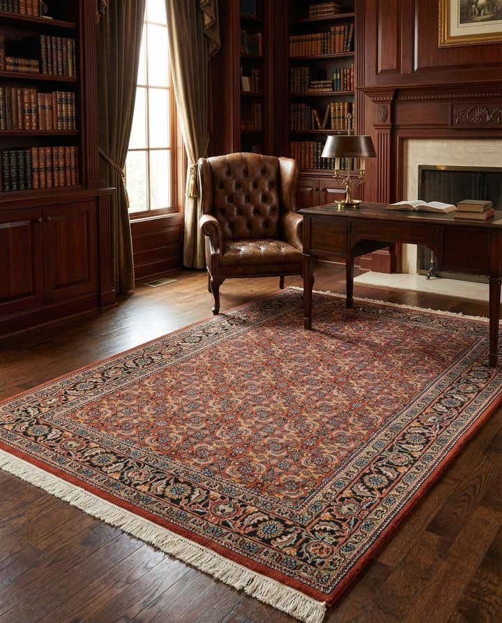 4' x 6' 7 Hand Knotted Bidjar Oriental Wool Rug