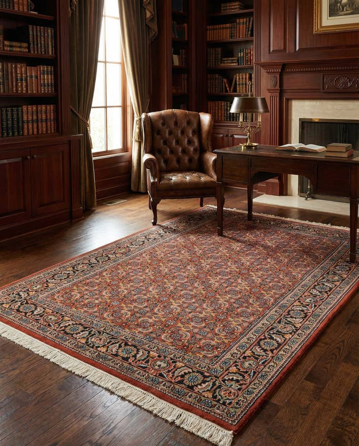 Detail image of 4' x 6' 7 Hand Knotted Bidjar Oriental Wool Rug