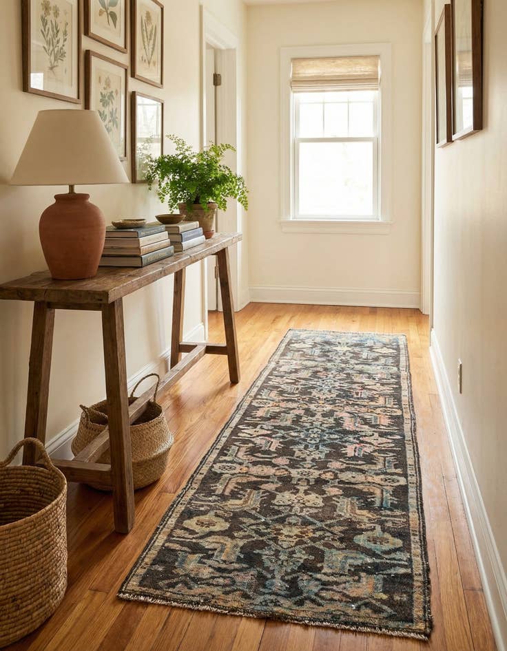 Detail image of 2' 3 x 7' 8  Hand Knotted Ultra Vintage Persian Wool Runner Rug