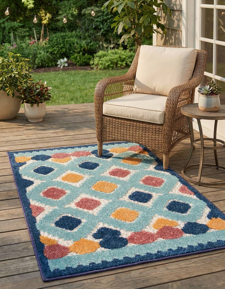Detail image of 2' x 3'  Washable Belize Indoor / Outdoor Rug