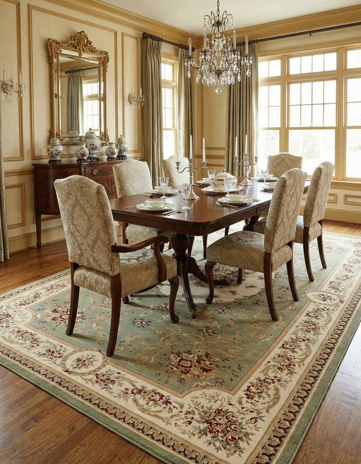 Detail image of 10' 6 x 16' 5 Classic Aubusson Rug