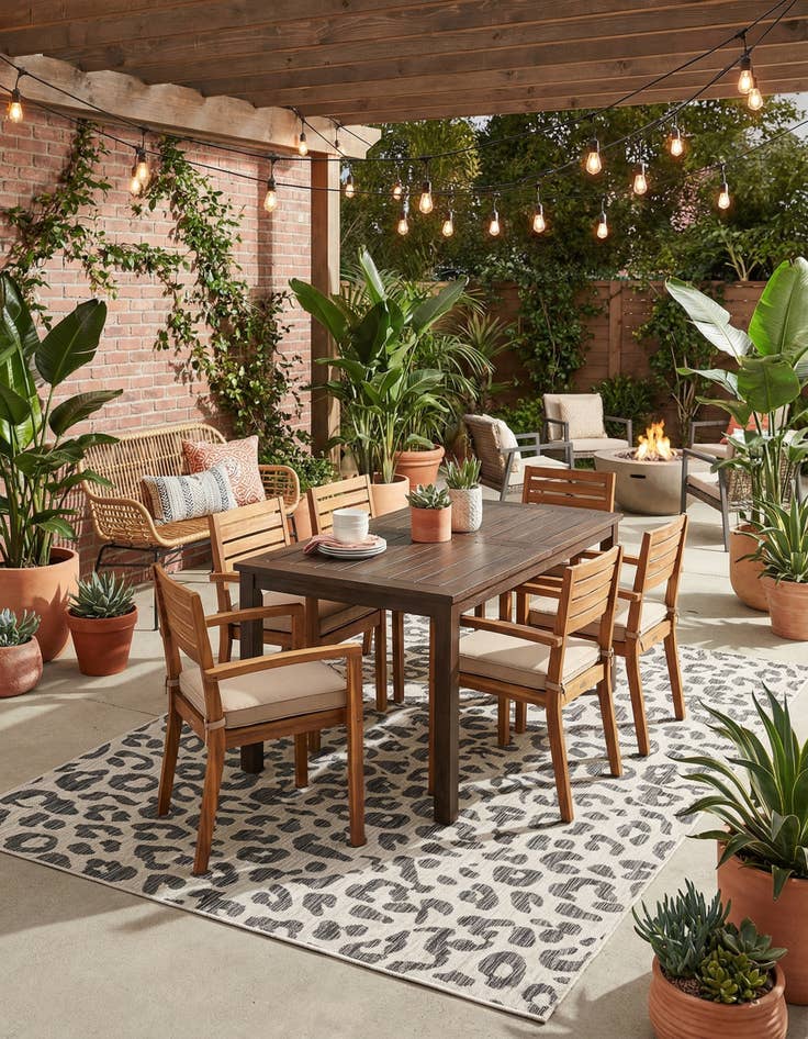 Detail image of  7' x 10'  Washable Safari Indoor / Outdoor Rug