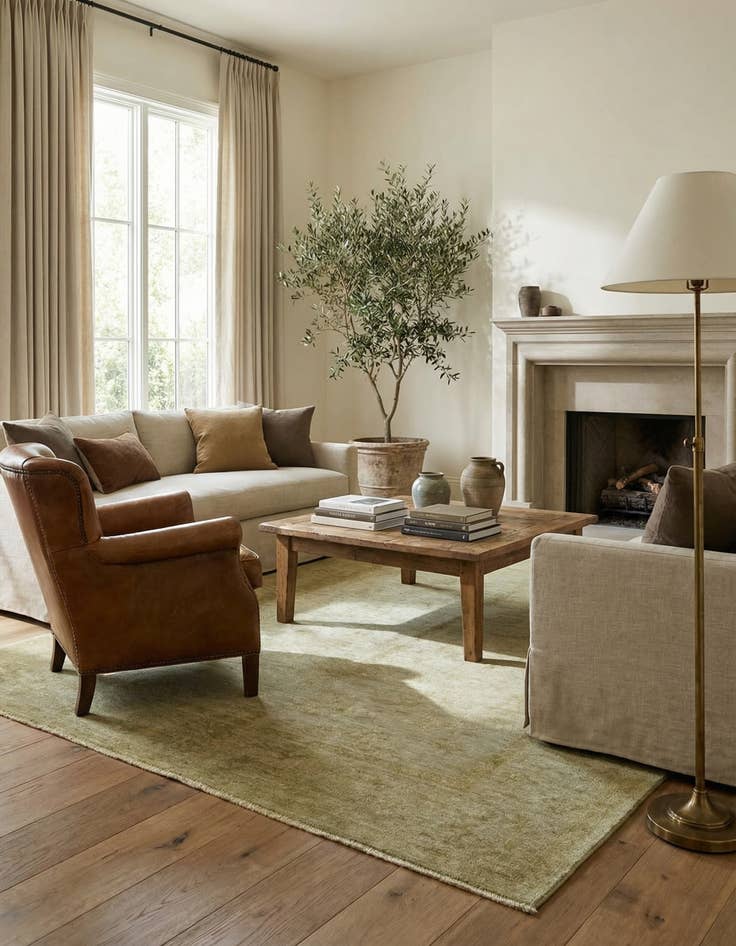 Detail image of 4' 10 x 6' 3  Hand Knotted Over-Dyed Ziegler Rug