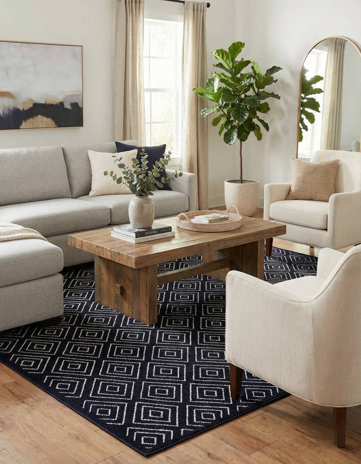 Detail image of 7' 10 x 10' Easy-Clean Sabrina Soto Indoor / Outdoor Rug