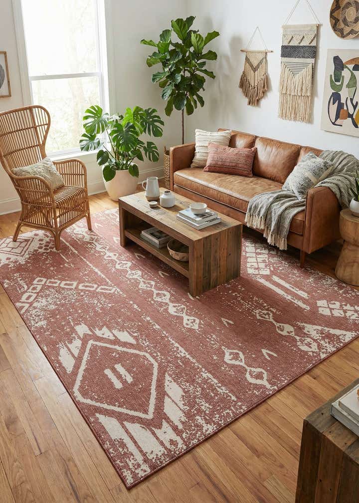 10' x 13' Easy-Clean Bohemian Indoor / Outdoor Rug