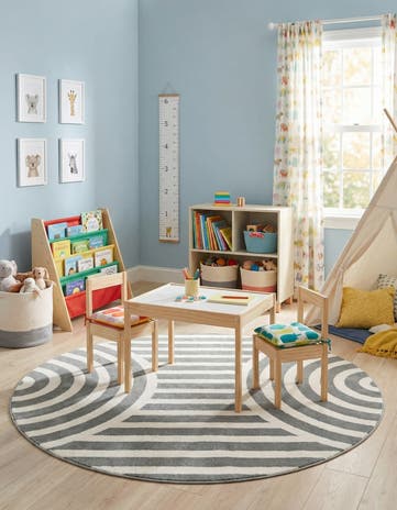 4' x 4' Whimsy Kids Round Rug