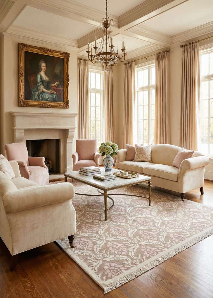 6' 8 x 10' Hand Knotted Darya Wool Rug