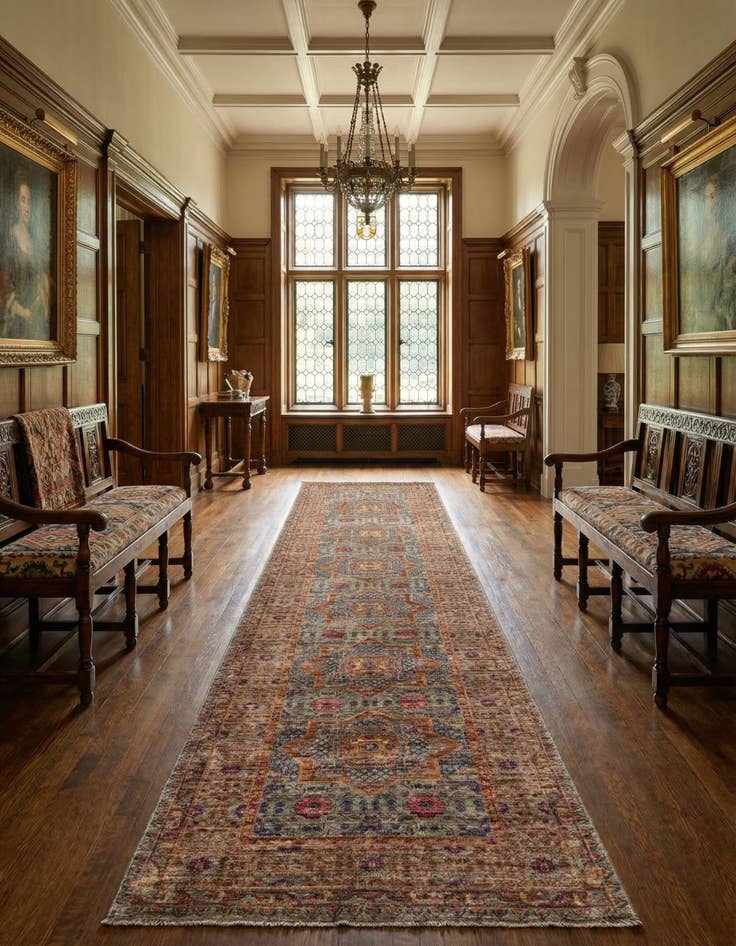 Detail image of 2' 7 x 12' 10 Mamluk Wool Runner Rug