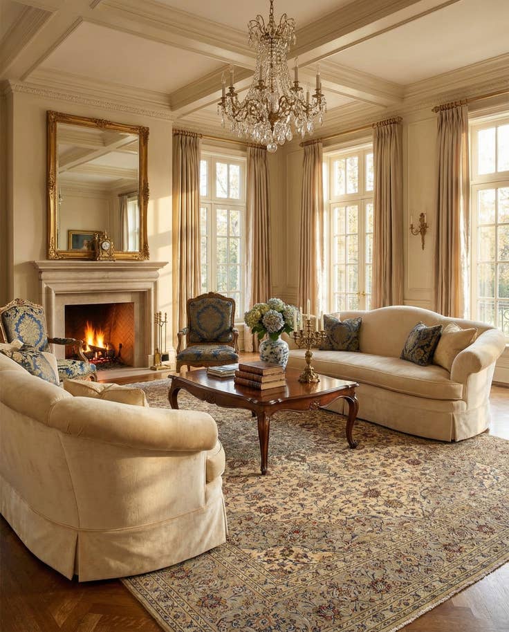 Detail image of 9' 5 x 12' 6 Kashan Wool Rug