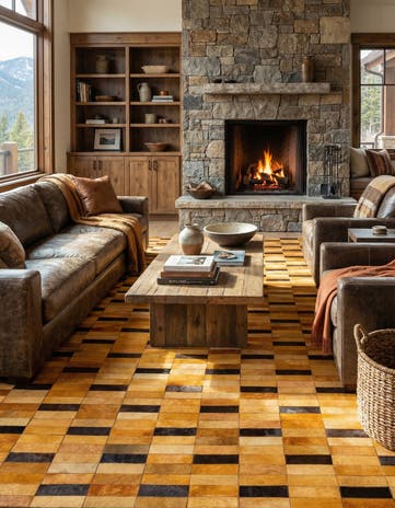 5' x 7' 11 Cowhide - Patchwork Rug