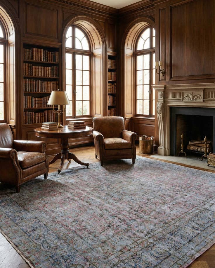 Detail image of 9' 5 x 12' 9 Vintage Royal Wool Rug