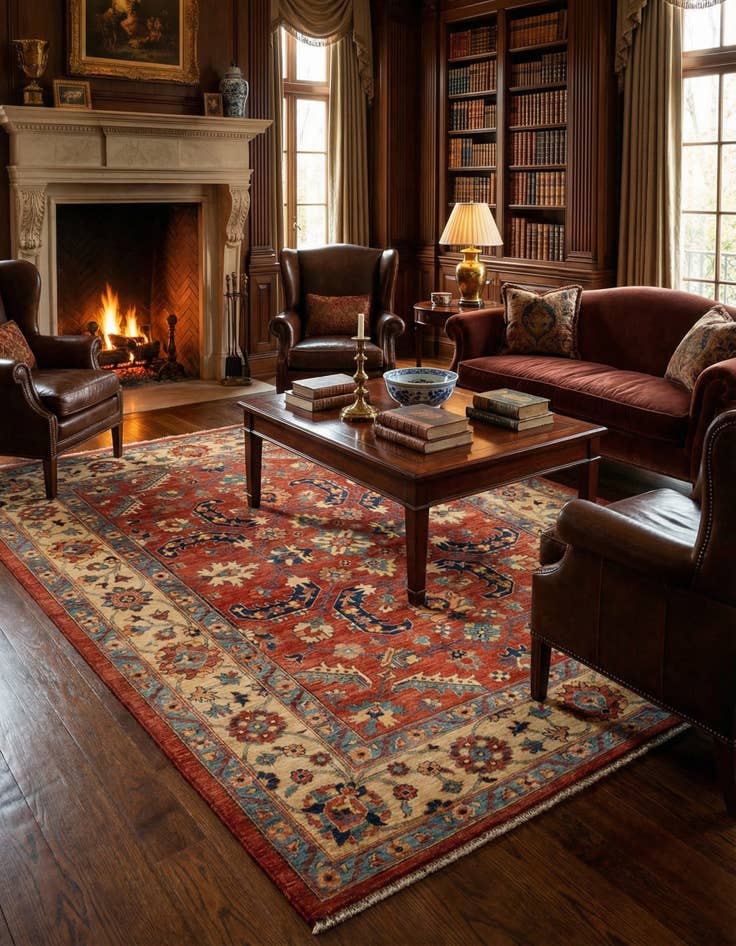 Detail image of  6' 10 x 9' 6 Sara Wool Rug