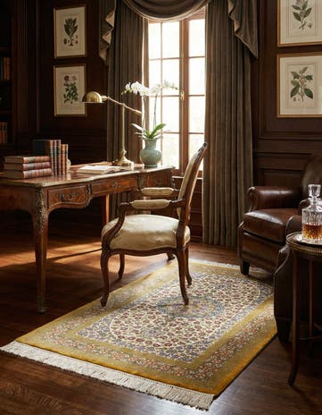 2' 7 x 4' Ghom Silk Rug